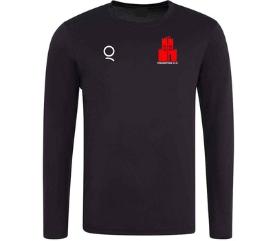 Qdos Cricket Paignton CC Long Sleeve Training Shirt Black