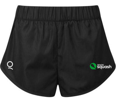 Qdos Cricket Devon Squash Qdos Ladies Fit Shorts Black