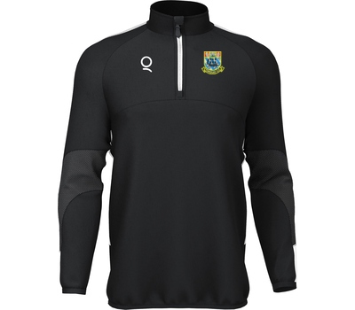 Qdos Cricket Torquay CC Clothing QDOS Edge Pro 1/4 Zip Black and White