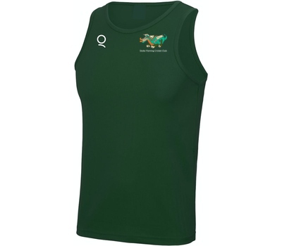 Qdos Cricket Stoke Fleming CC Qdos Training Vest Green