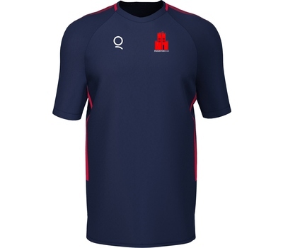 Qdos Cricket Paignton CC Clothing Qdos Edge Pro Training Shirt Navy Red