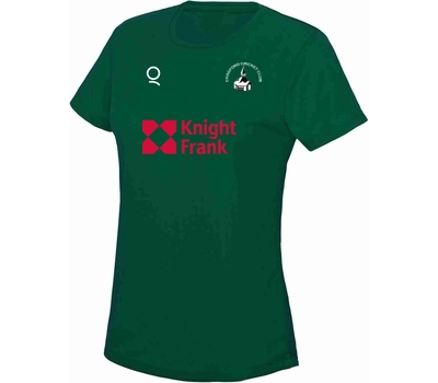 Qdos Cricket Chagford CC Qdos Ladies Fit Training Shirt Bottle Green