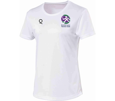 Qdos Cricket Dawlish LTC Qdos Training Shirt Ladies Fit White