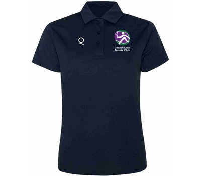 Qdos Cricket Dawlish LTC Qdos Polo Shirt Ladies Fit Navy