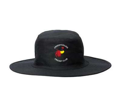 Qdos Cricket Croesyceiliog CC Qdos Wide Brim Sun Hat Black