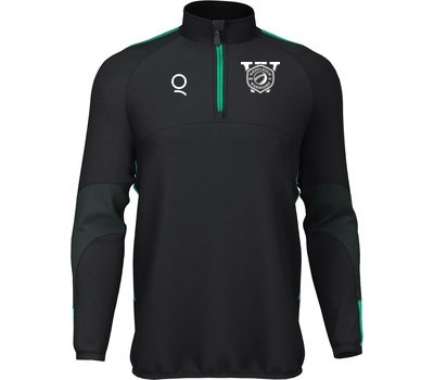 Qdos Cricket Westleigh Warriors CC Qdos Edge Pro 1/4 Zip Midlayer Black Green